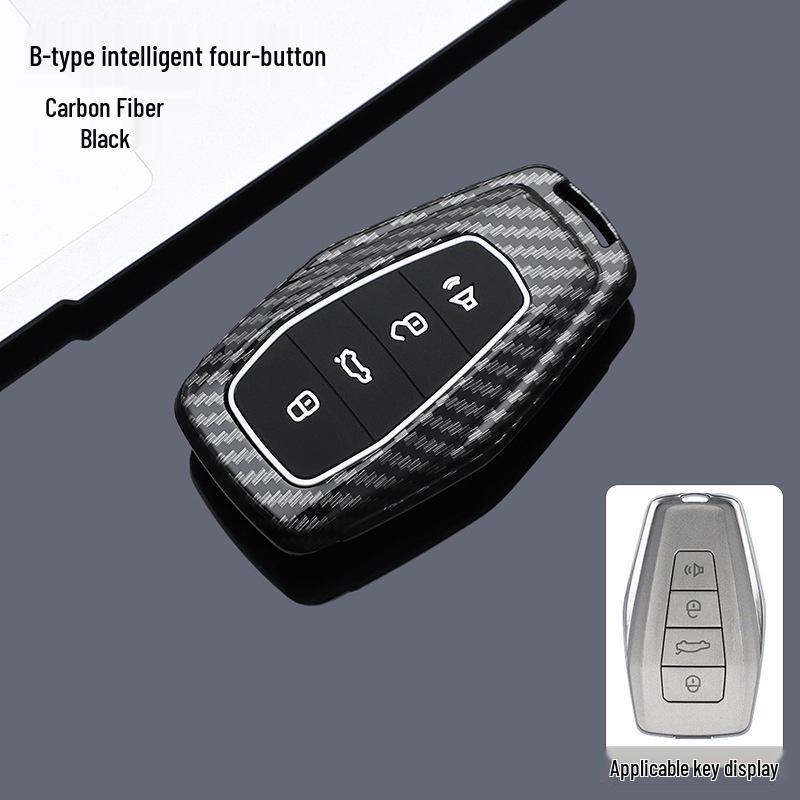 Étui pour clé pour modèles Geely: Emgrand, Xingyue, Boyue, Xingrui, Bin Yue, Bin Rui, Denim Galaxy - Coque de Protection avec Boucle