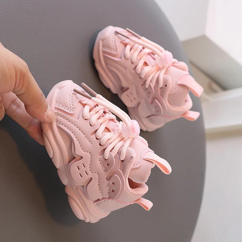 

Toddler Sport Shoes Fashion Cross-tied Newborn Breathable Boys Sneakers Spring Autumn Baby Girls Garden Walking Shoes Kid G07223 15 розовый