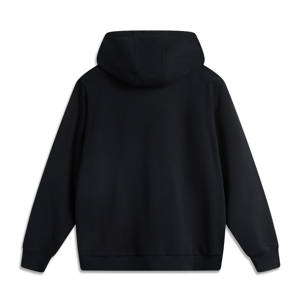 Li Ning Sports Lifestyle Series Printed Letter Casual Comfortable Knit Sweatshirt Men Sweatshirt Black AWDV245-1