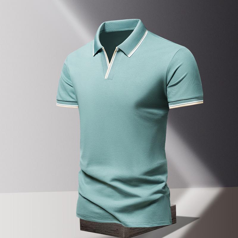 

POLO Shirt Men s Summer Fashion Ice Silk Quick Drying Short Sleeved T-shirt Solid Color Loose Business Collar Pure Cotton Top 4XL зелений