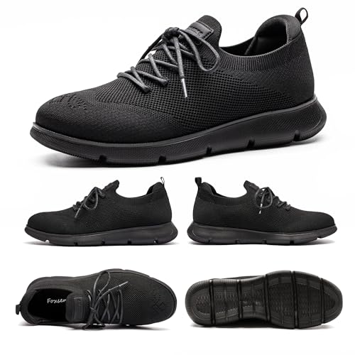 Foxsense Men's Business Shoes, Lace-Up Casual Shoes, Recommended by Physical Therapists, World's Most Comfortable, Lightweight, Formal Shoes for Commu