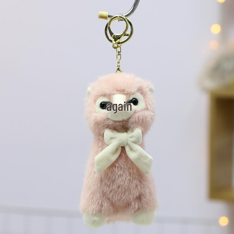 Portachiavi e Ciondolo Pecorella in Peluche Alpaca-Cashmere - Mascotte Coppa del Mondo USA/Canada/Messico