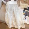 Embroidery Flower Safety Skirt Petticoat Transparent Mesh Underskirt Slips Dress  Summer Spring