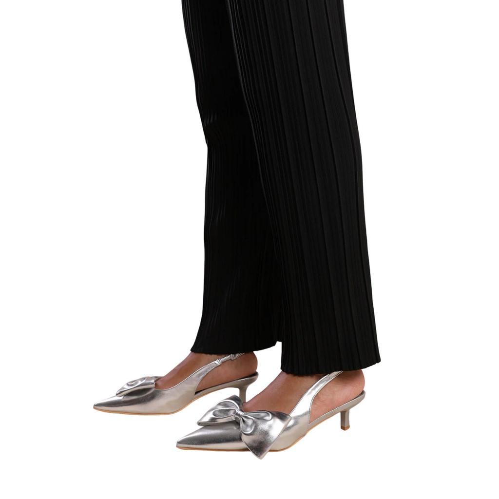 Where's That From Sandale cu toc mic ascuțit cu fundă Santorini pentru femei/doamne