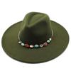 British Style Hat 9.5Cm Large Edge Woolen Top Hat Men'S And Women'S Warm Fringed Jazz Hat
