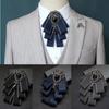 Crystal Bow Tie Fabric Neck Decoration Brooch Accessories Collar Flower  British Style
