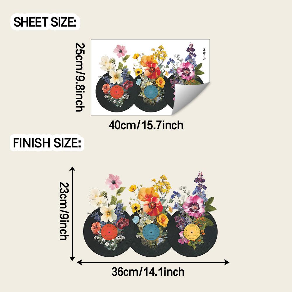 

Декоративные наклейки для гостиной и стен дома с цветущими цветами на персонализированных пластинках