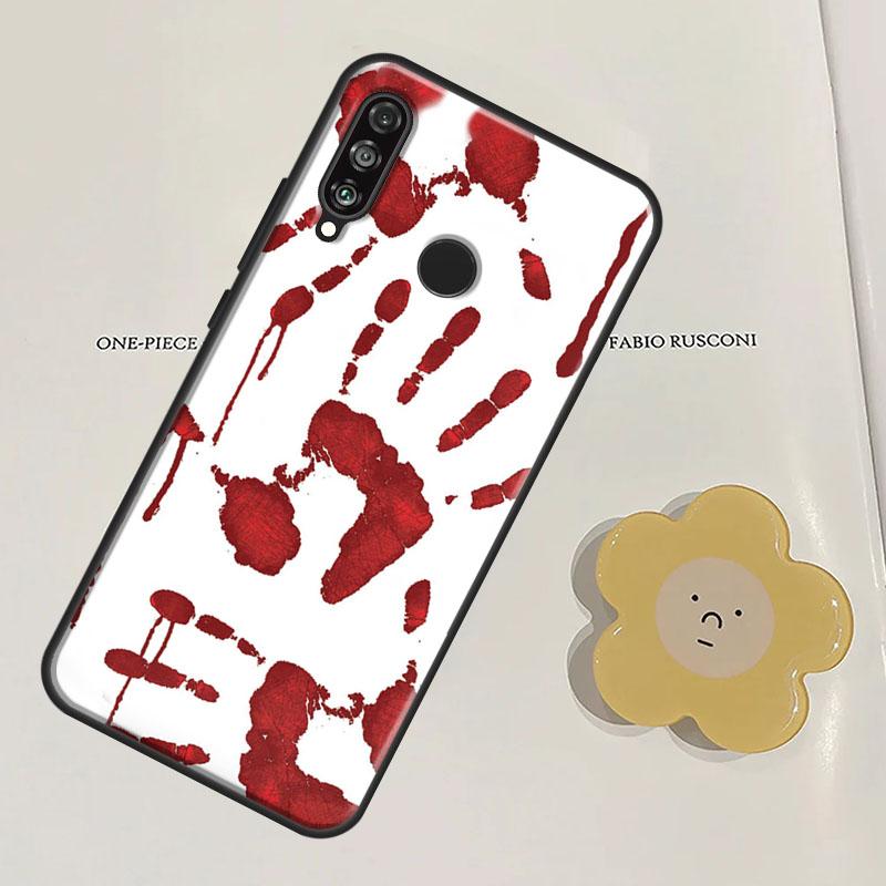 HALLOWEEN BLOODY SPLATTER For Huawei Nova Y91 Y60 Y70 Y90 Y61 3i 7i 8i 11i Nova 11 9 10 SE P20 P40 Lite P30 Pro Case