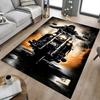 1PC Motorcycle Non-Slip Floor Carpet Compatible for Office&Living Room&Dining Room - Flat-Weave Machine- Soft & Pattern-E231