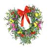 Heart Wreath Front Door Garland Artificial Spring Festival Decor Ornament Decorative Gypsophila Wreath for Party Window Porch
