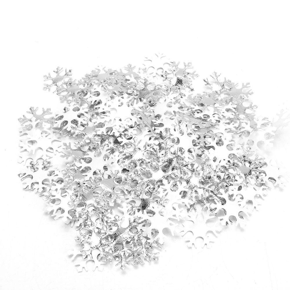 

200 Pcs Snowflakes Confetti Non Woven Fabric Christmas Party Decoration Snowflakes(Silver )