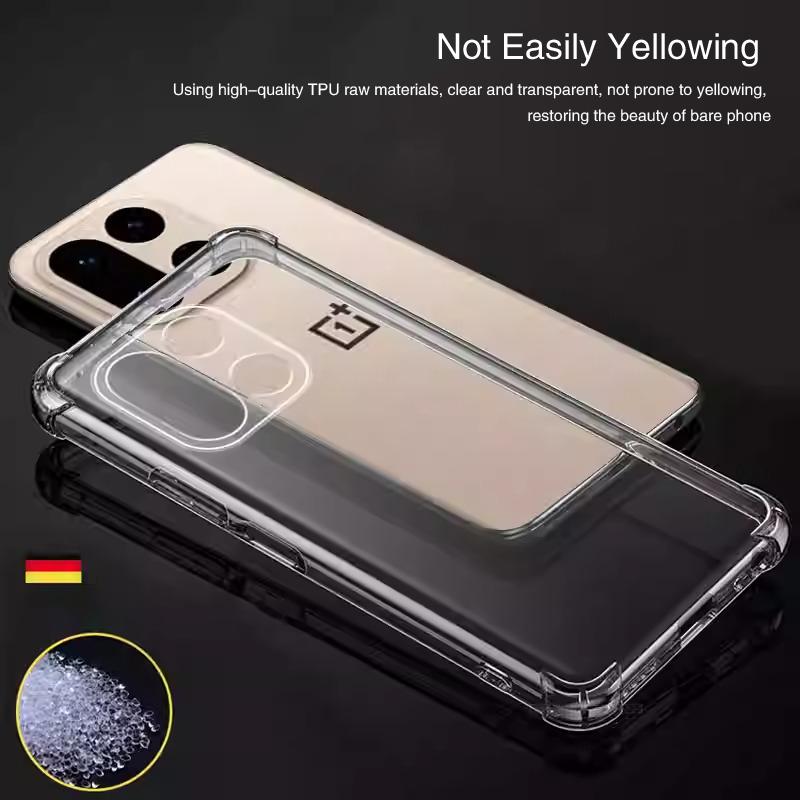 Transparent Soft Case Shell for OnePlus 15 5G Airbag Shockproof Silicone Luxury Back Covers Mobile Phone Accessories Fundas 1+15