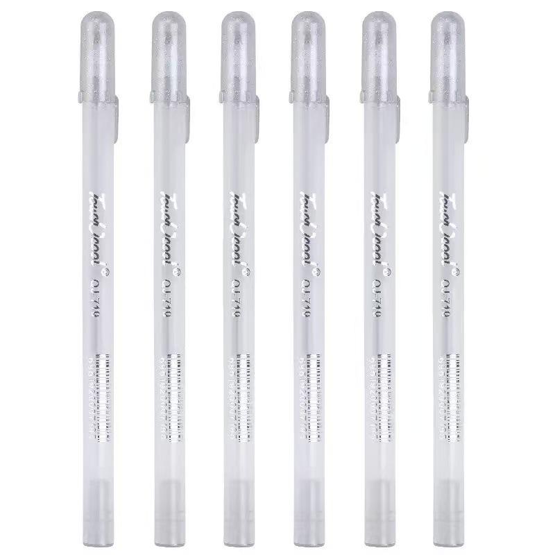 Art Highlighter Pen: Black Cardboard White Outlining & DIY Doodling Pen for Journals 0.8mm