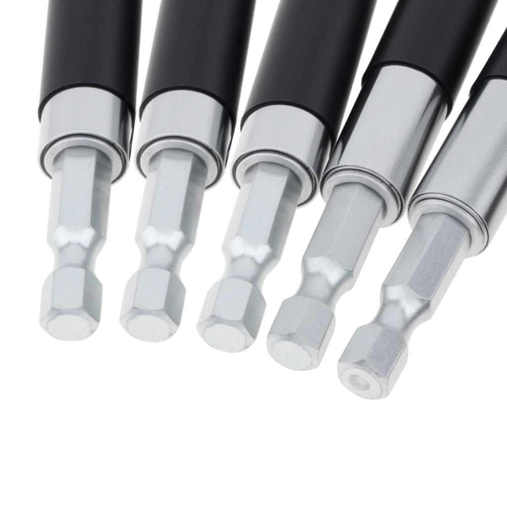 5 шт. Масштабируемый магнитный держатель для бит, удлинитель, адаптер 3,1–5,5 дюйма, сверхпрочный, шестигранный хвостовик 1/4 дюйма, универсальная посадка, гайки, отвертка, ручной