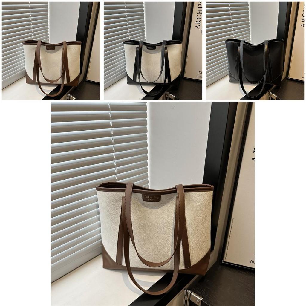 Large Capacity Stylish And Minimalist Pu Tote Bag For Women With Chic Design And Versatile Color Options