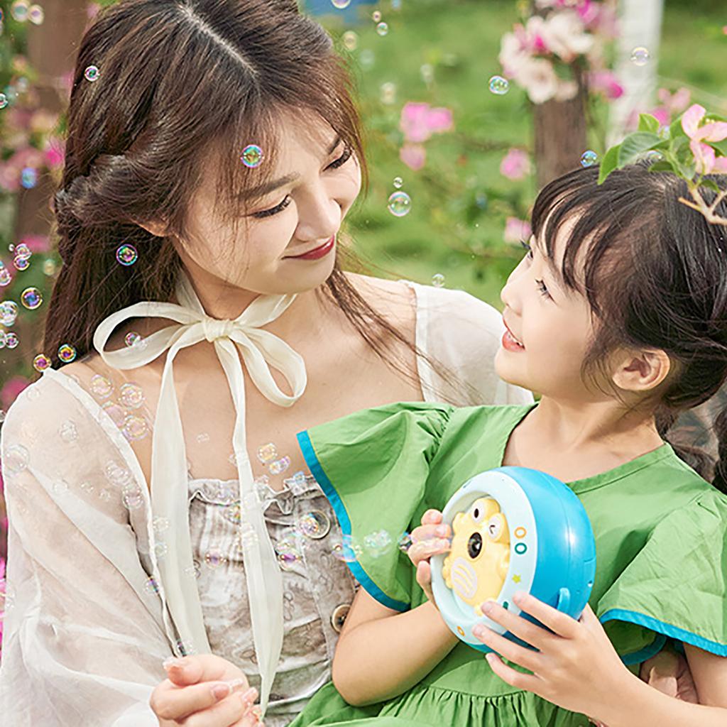 Bubble NaMachine Toy Automatic Electric Children Bubble Maker with Sound Light Effects for Outdoor Garden