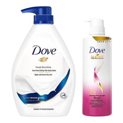 Dove Deeply Nourishing Body Wash & Long Hair Shampoo Set