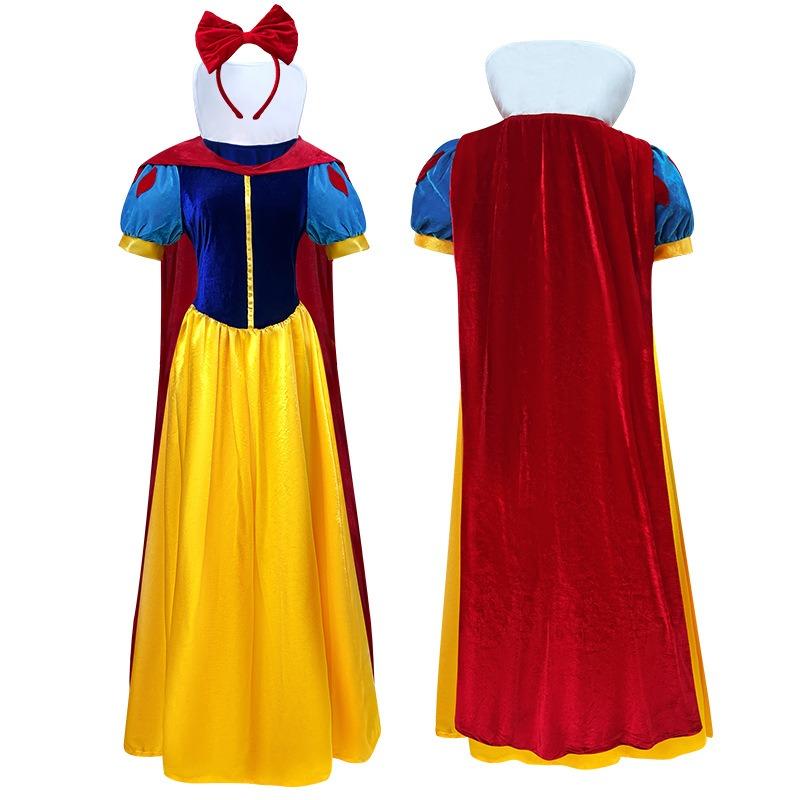 Large size Halloween costume, adult Snow White dress fairy tale stage costume