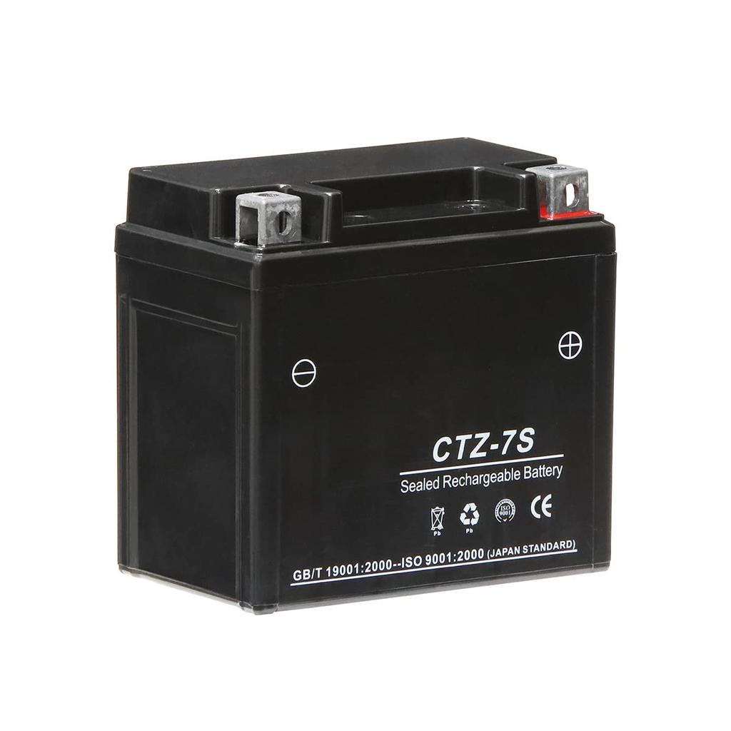 Bike Parts Center Yuasa Compatible Sealed and Motorcycle Battery for with YTZ-7S Battery, Pre-filled Charged, High-Performance CTZ-7S [Compatible