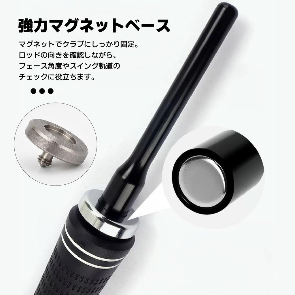 Golf Direction Indicator Training Aid, Swing Practice, Face Alignment Check, Magnetic Alignment Rod, Wrist Correction, Grip End Attachment, Iron