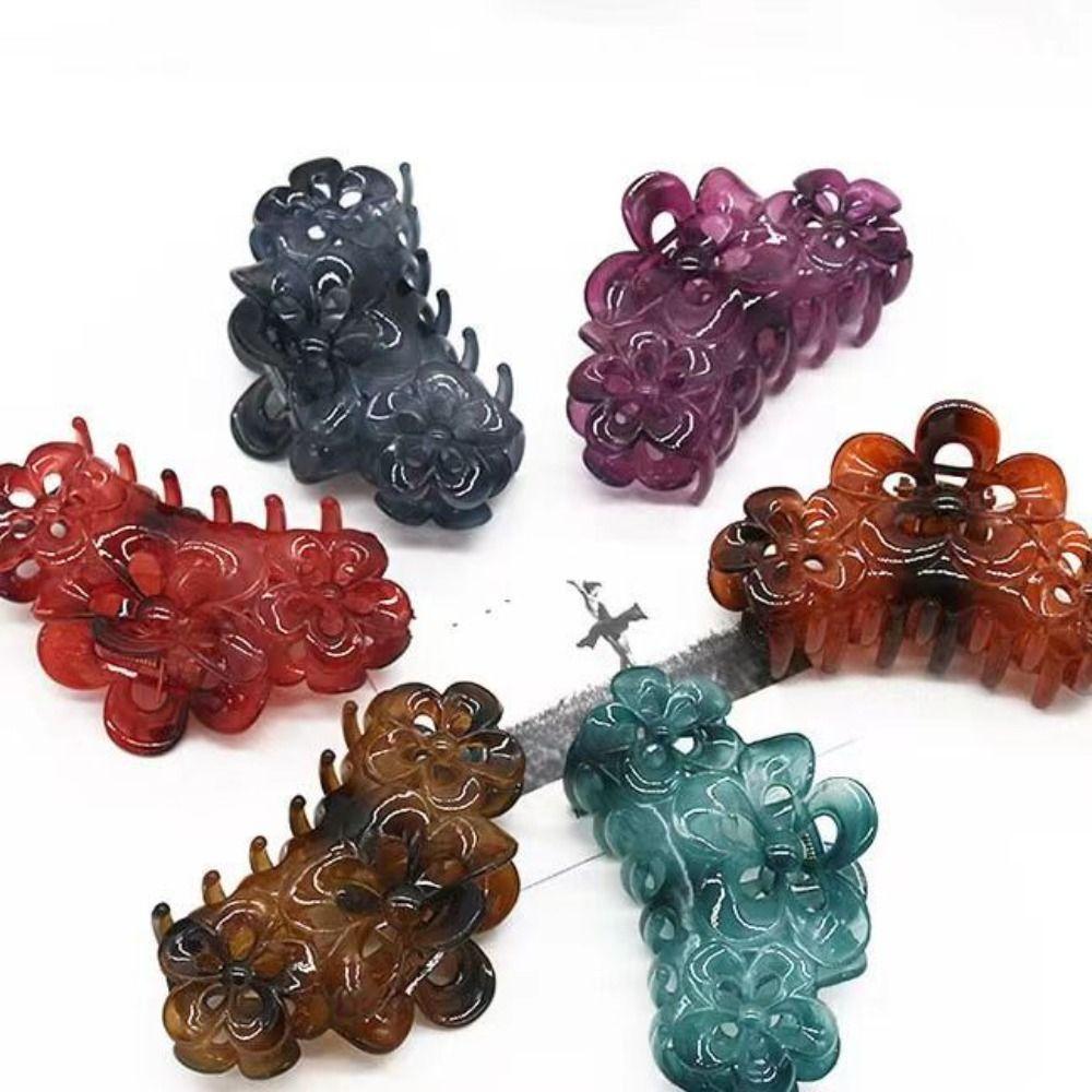 Wash Up Accessories Flower Hair Clip Sweet Hair Claw Minimalist Shark Clip  Women