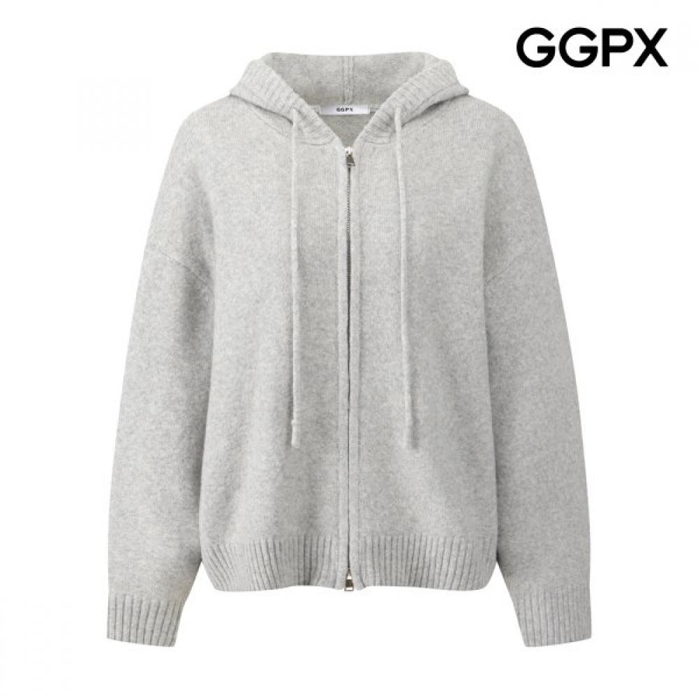Wool Zip Up Hoodie Knit Cardigan Gq1kg002f Braun/F