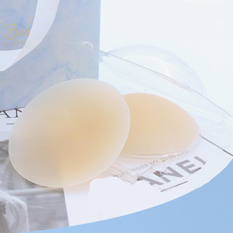 

2 шт. многоразовый невидимый силиконовый чехол для сосков, самоклеящийся бюстгальтер для груди, коврик для пирожков, коврик, наклейки, аксессуары, лифт для женщин One Size телесный