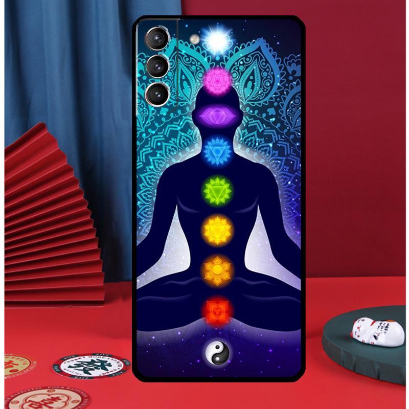 Mandala Chakra Insist Yoga Phone Case For Samsung Galaxy S24 Ultra S9 S10 S20 FE S21 S22 S23 Plus S25 Ultra Back Cover