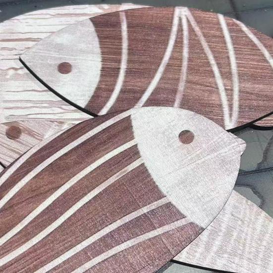 4Pcs/Set Wall Fish Decorations Coastal Wall Art Wooden Fish Retro Rustic Fish Wall Ornaments