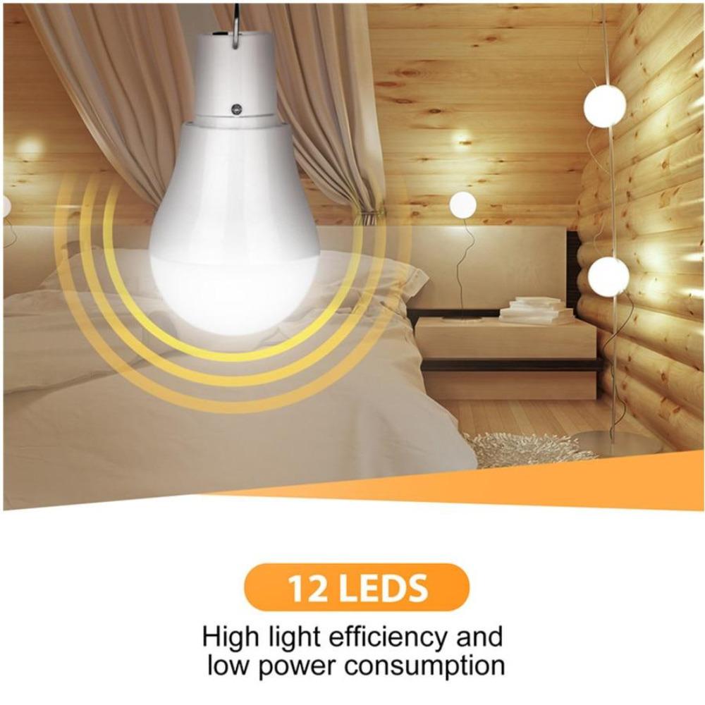 Nuova Lampadina LED a Ricarica Solare Risparmio Energetico Lampadina LED Portatile Lampada Energetica Illuminazione Casa Esterno