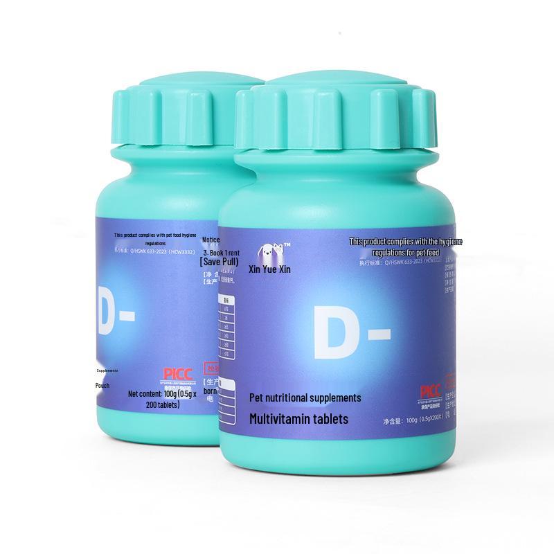Pet Multivitamin & Calcium Tablets for Cats and Dogs - Health Supplement