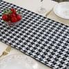 Table Runner Plaid Print Table Decorative Contrast Tassel Color with Anti-slip Decoration Heat-resistant Drooping