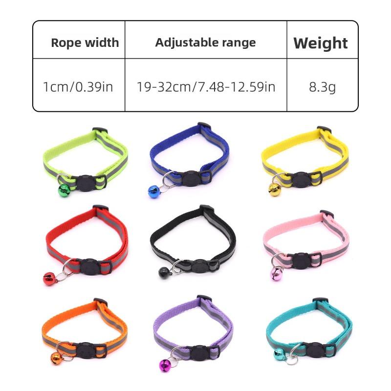 Kitten Collars, Pet Accessories, Cat Necklaces, Cat Bells, Cat Neck Rings, Dog Ornaments, Anti-strangle Dog Collars with Bells