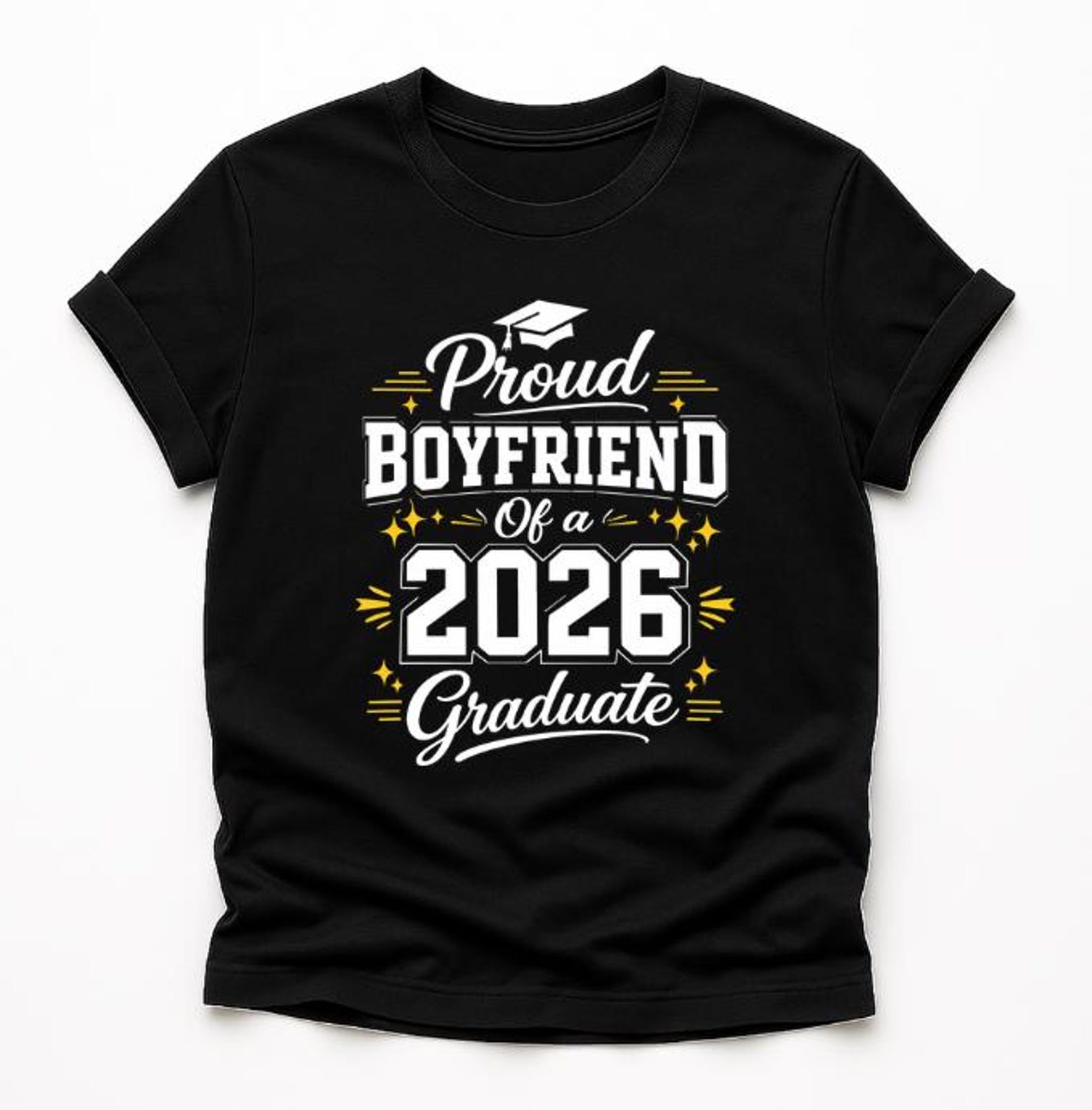 Proud Boyfriend Of a 2026 Graduate T-Shirt, Graduation Boyfriend Gift 2026 Gift, Class of 2026 Proud Boyfriend Graphic Tee XL