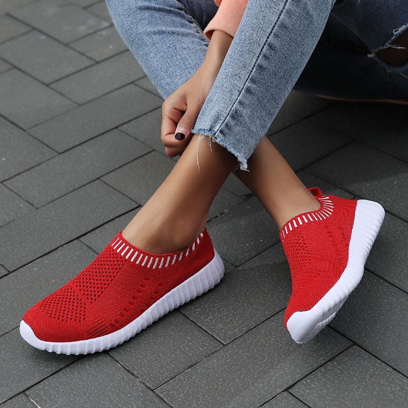 Sommer Outfits Damen Mesh Low Cut Running Shoes Slip in Slip in Slip on Lazy Shoes 2025 Flat Shoes Outdoor Walking Flat Shoes