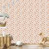 Heart Wallpaper White, Cream, Orange and Peach 50x1000