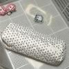 Pencil Case Soft Quilted Polka Dot White Large Capacity Stationery Storage Bag Ideal Gift for Teenage Students