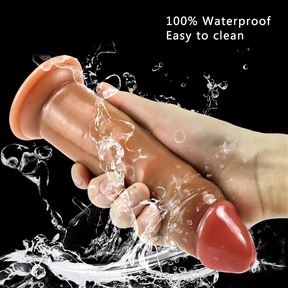 Dildo realistici scorrevoli prepuzio femmine strumenti di masturbazione enorme ventosa pene falso lesbico adulto erotico