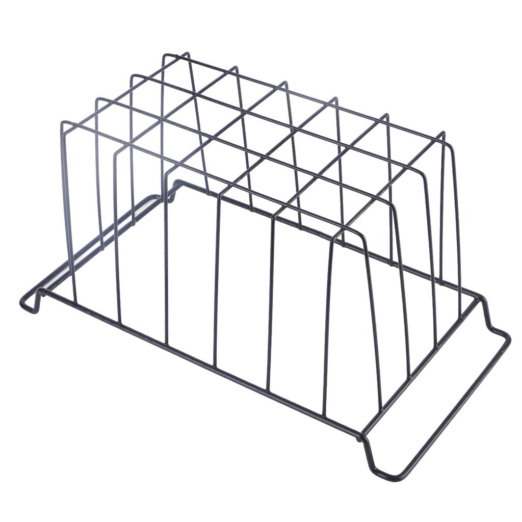 2 Pcs Freezer Wire Storage Basket PE Coated Hanging Rack Organizer Bin Black for Refrigerator Shelves Basket