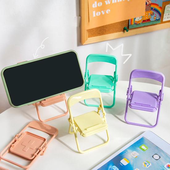 Supporto per telefono cellulare Mini universale portatile carino sedia da tavolo supporto per telefono cellulare pigro per guardare la TV