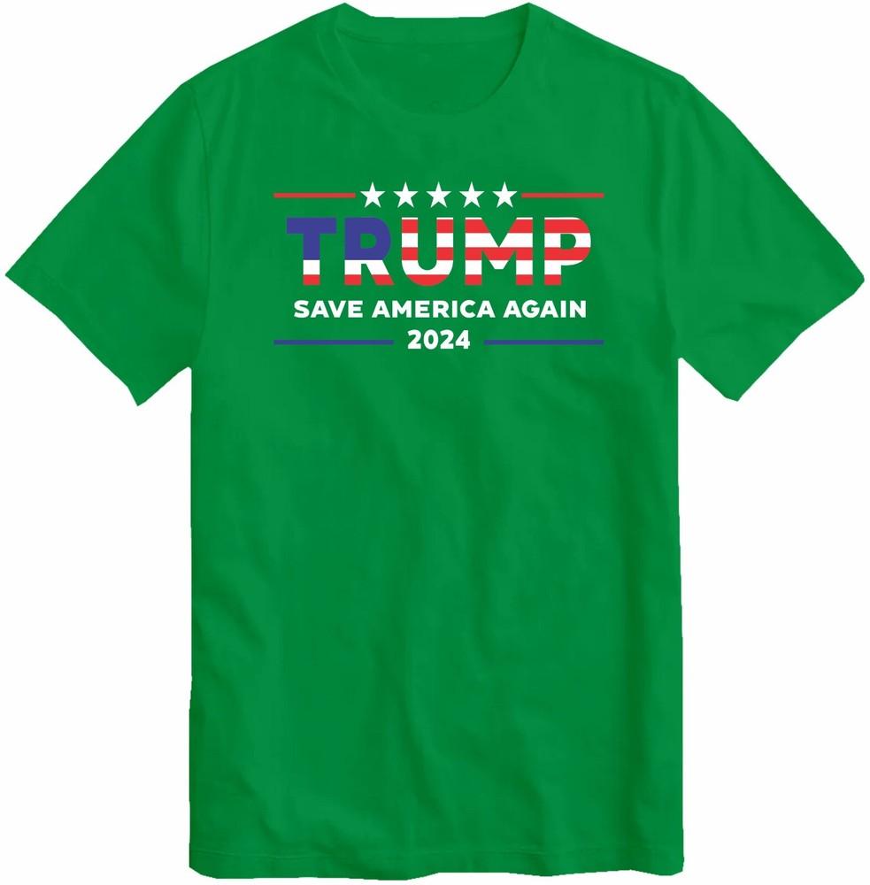Donald Trump 2024 Tshirt Save America Again American Flag Us Elections T Shirt S