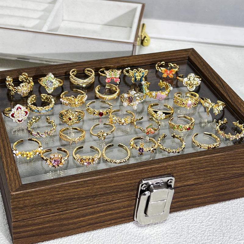 Temperament Versatile Color Butterfly Enamel Ring Women's New Light Luxury Retro Fashion Niche Design Fashion Ring