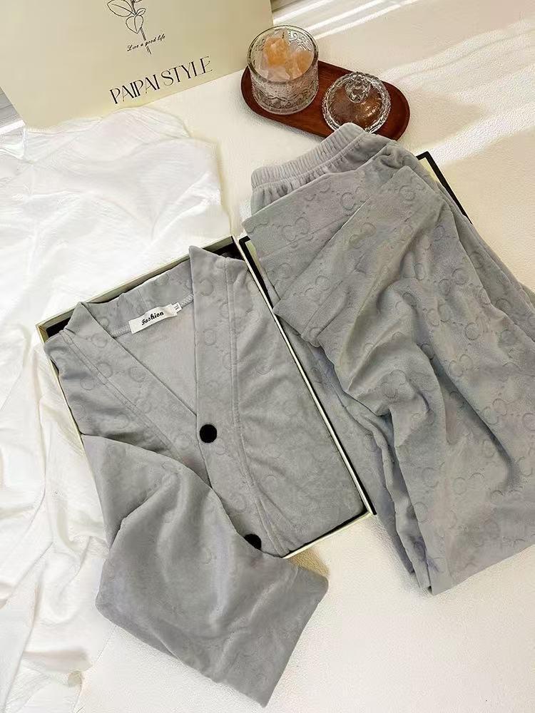 Neues lockeres Herren-Loungewear-Set mit langen Ärmeln in Übergröße