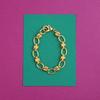 Bold Oval Ring Chain Bracelet G