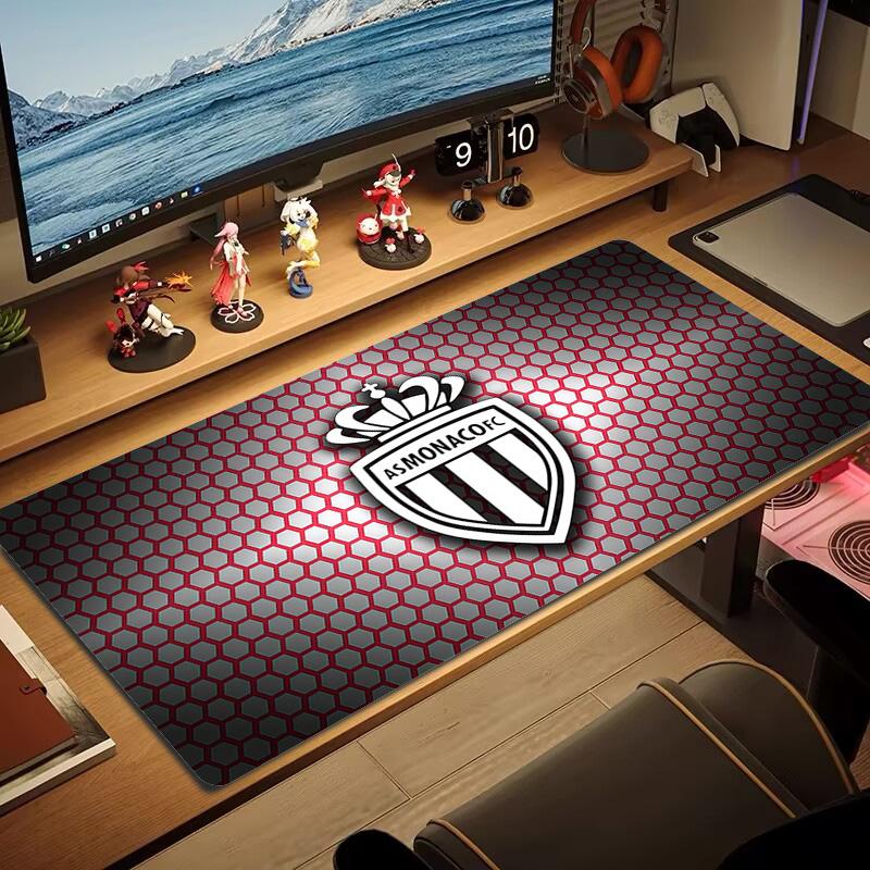 AS Monaco FC2 Print Cushion Non-slip Laptop Tablet Big Mousepad XXL Mat Mini PC Playmat With Lock edge