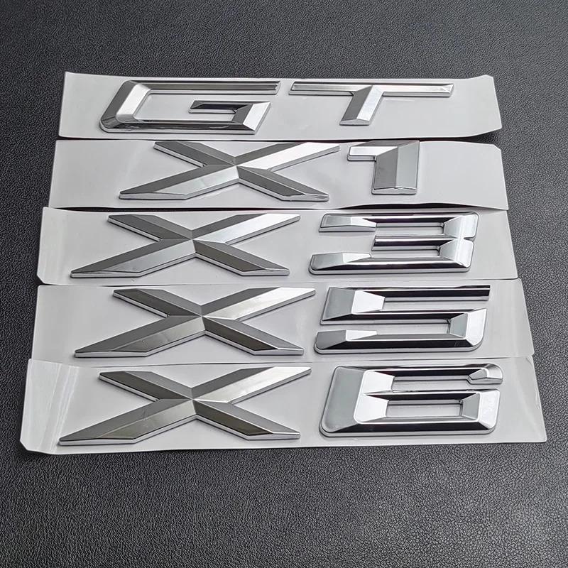3D ABS Black Silver for BMW X3 X1 X6 X5 GT Trunk Sticker Logo Emblem Letters Car Trunk Badge Sticker Ye2