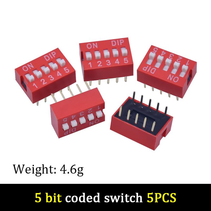 LIZAO DIP Switch Assorted Kit 1/1/1/1/1/6/7/8/11 Position 1.11mm Red Switches 1PCS Each