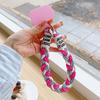 Cute Coloful Knitted Gold Wire Lanyard Phone Strap Keycord Hanging Trousers Accessories Stylish Anti-loss Keychain Wrist Rope