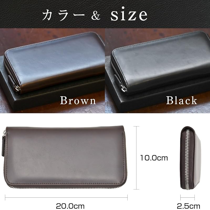 [Sacro] (Circlo) wallet men's long wallet wallet mens genuine leather cowhide black