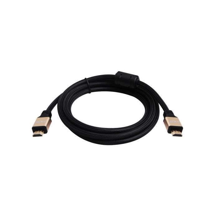 Inca IHD-02, 2 m, HDMI Type A (Standard), HDMI Type A (Standard), 4096 x 2160 pixels, Noir, Or